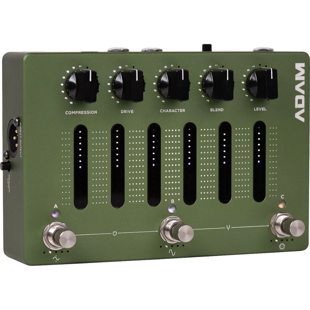 Used Darkglass ADAM green bass pedal — rear I/O panel