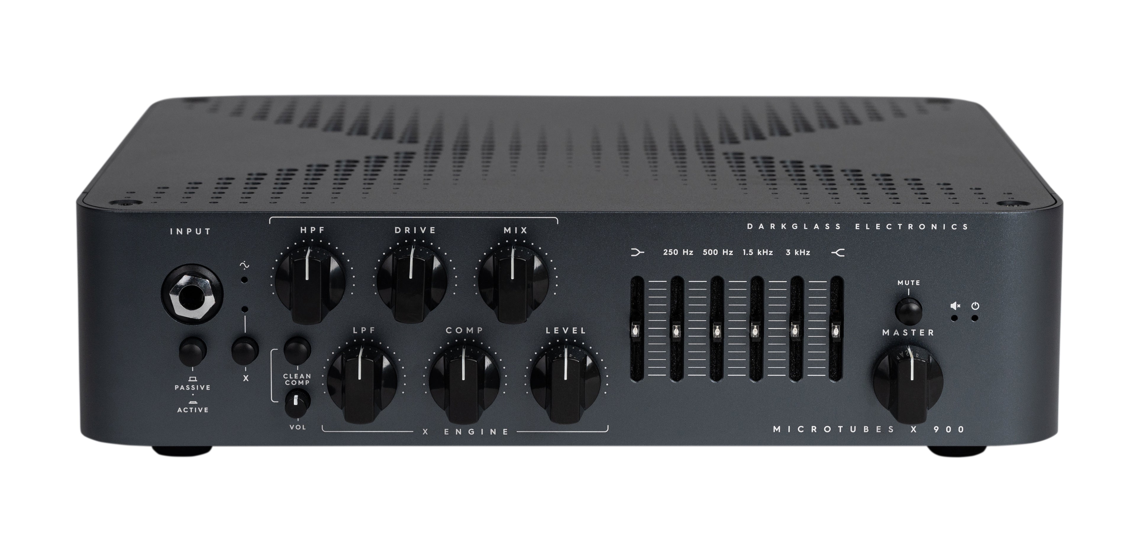 Darkglass Microtubes X 900 bass amp head - graphic EQ sliders