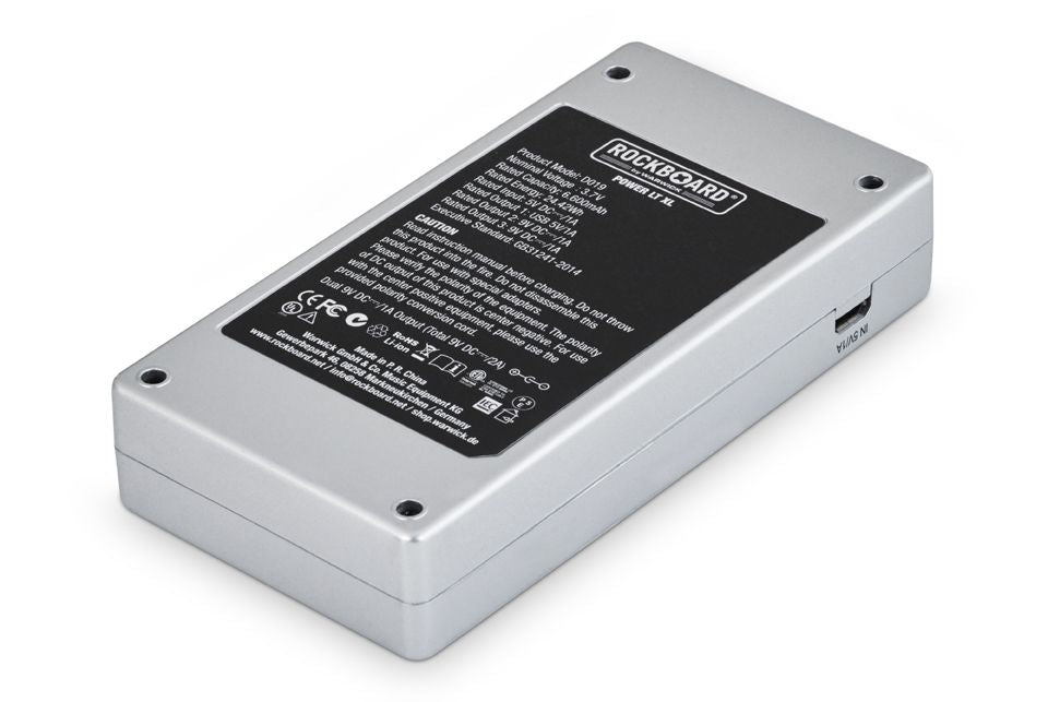 RockBoard Power LT XL pedal power supply - Silver with included cables