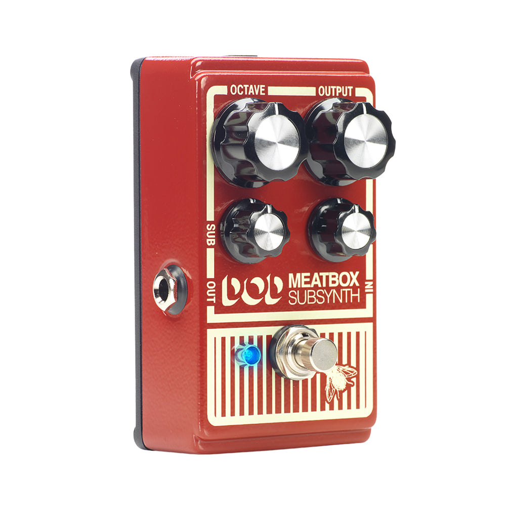 DOD Meatbox bass subharmonic synth pedal — side jacks
