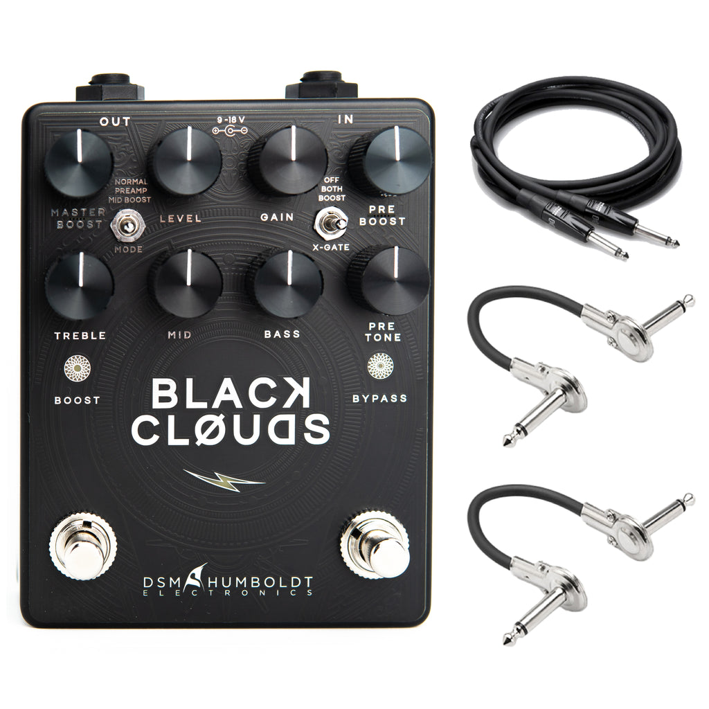 DSM & Humboldt Black Clouds distortion pedal — top view