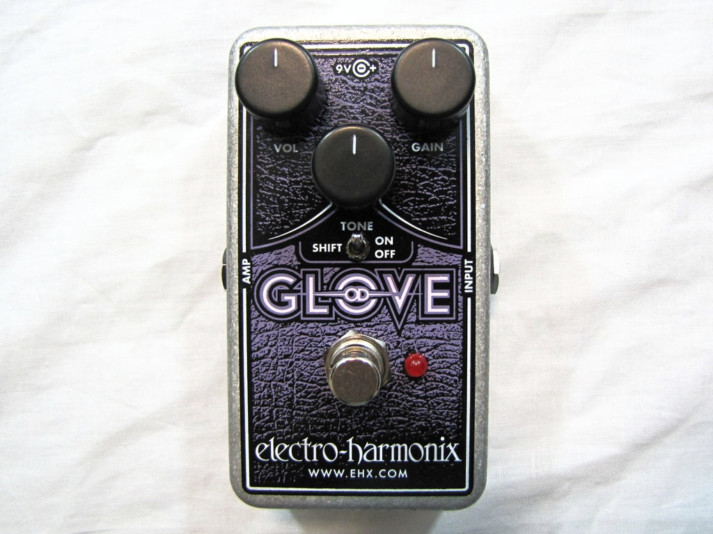 Electro-Harmonix OD Glove overdrive pedal — front with purple Glove graphic