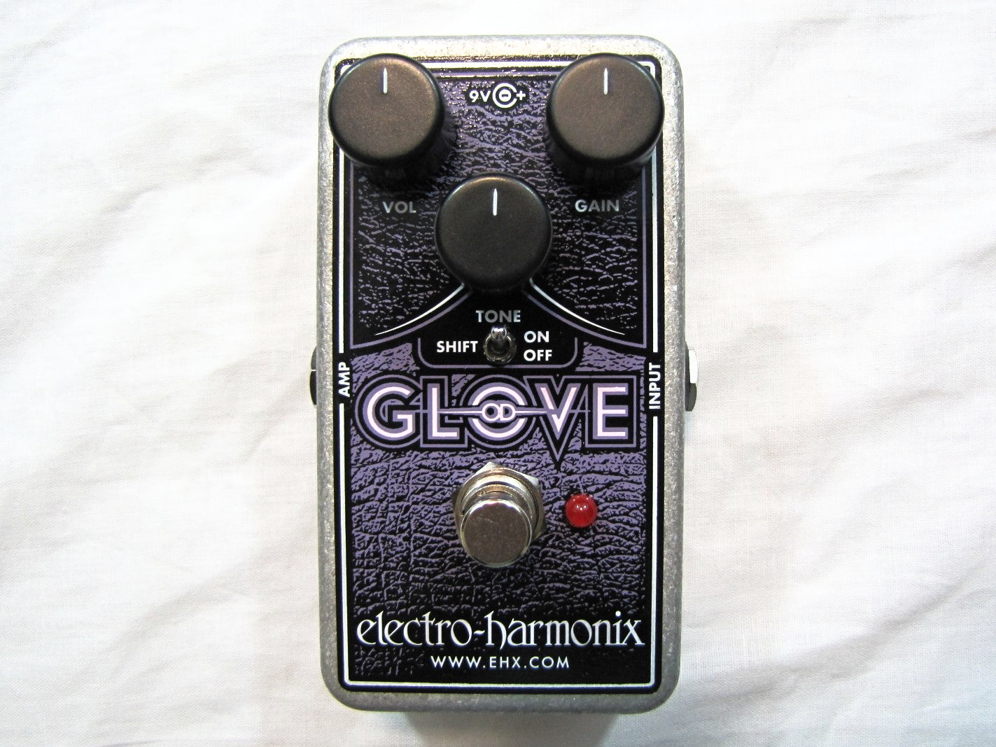Electro-Harmonix OD Glove overdrive pedal — top view