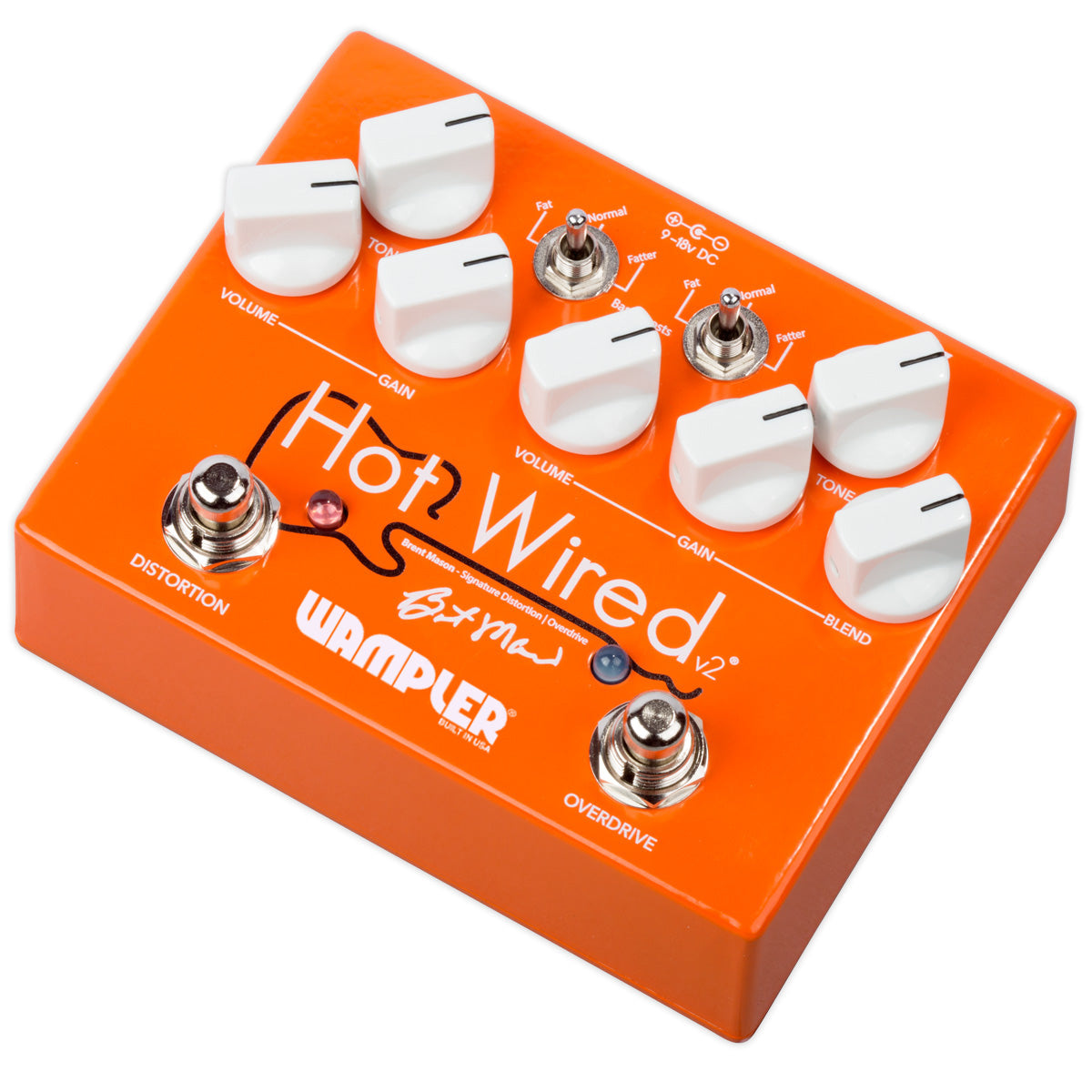 New Wampler Brent Mason Signature Hot Wired V2 Overdrive Guitar Effects Pedal