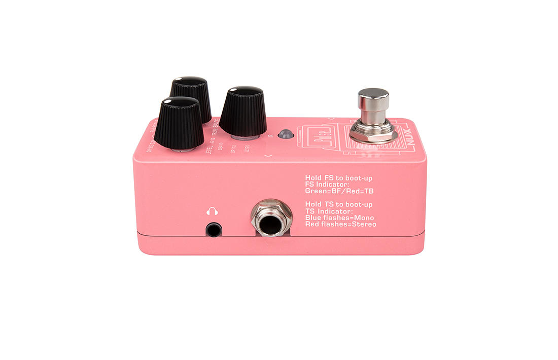 NUX NSS-4 Pulse pedal showing USB and DC power ports