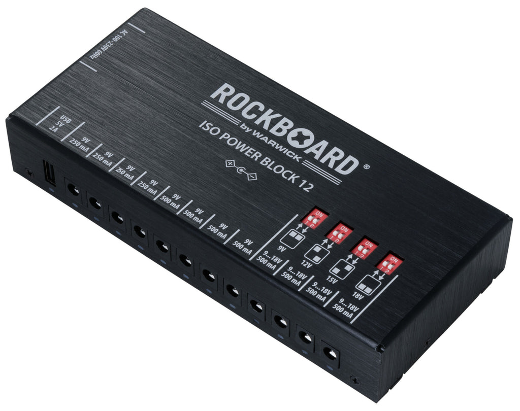New RockBoard ISO Power Block V12 IEC Isolated Guitar Effects Pedal Power Supply