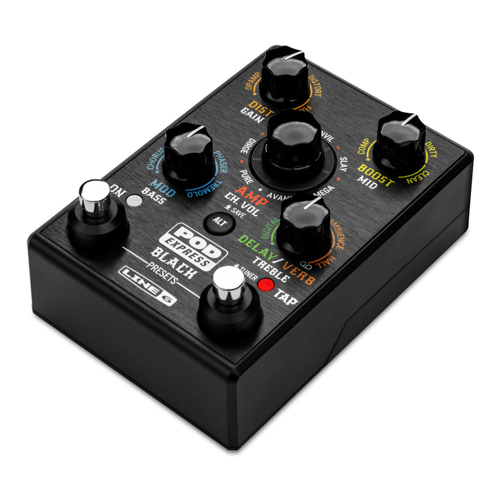 Line 6 POD Express Black — footswitches close-up