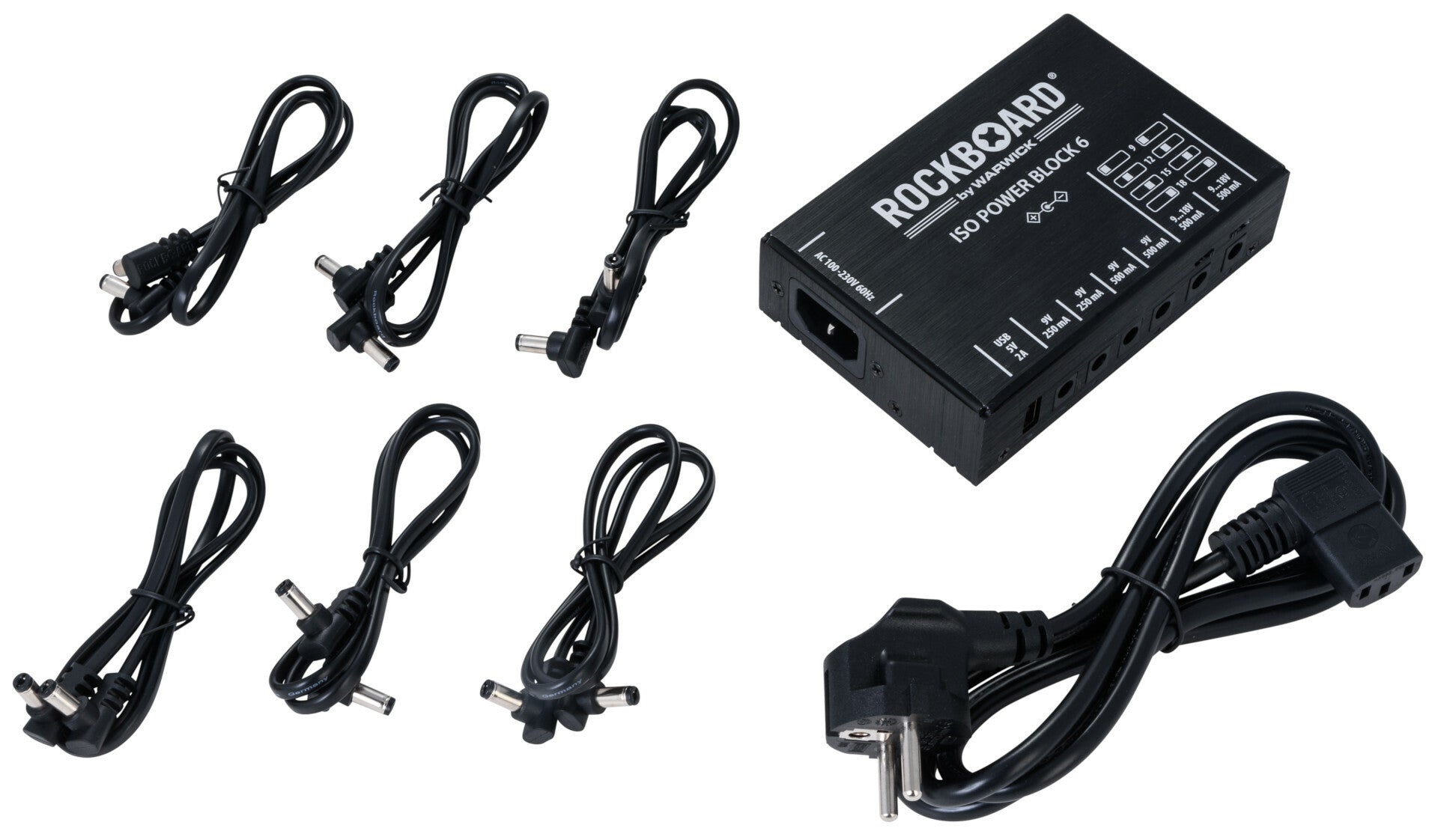 New RockBoard ISO Power Block V6 IEC Isolated Guitar Effects Pedal Power Supply