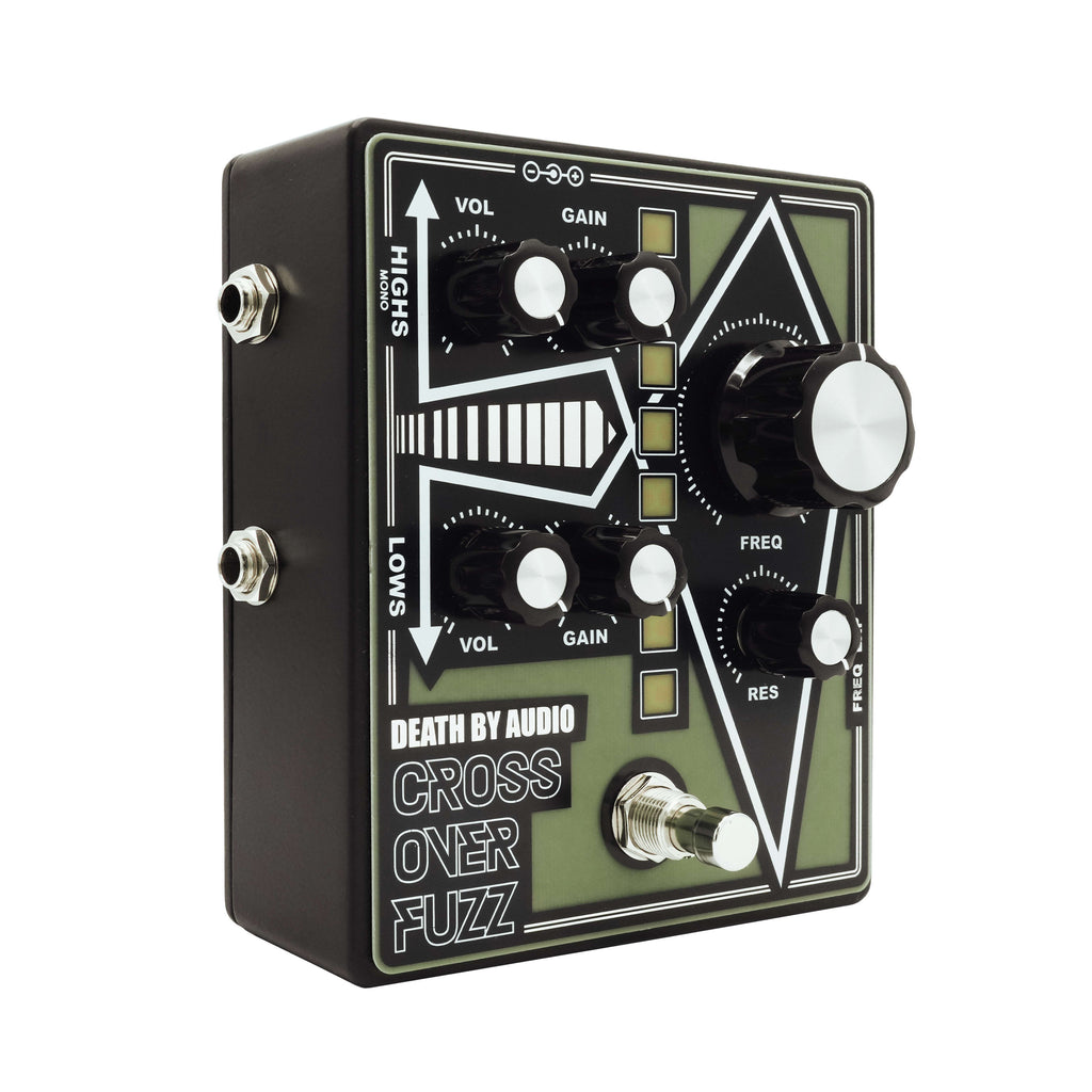 Death By Audio Crossover Fuzz pedal — control knobs detail