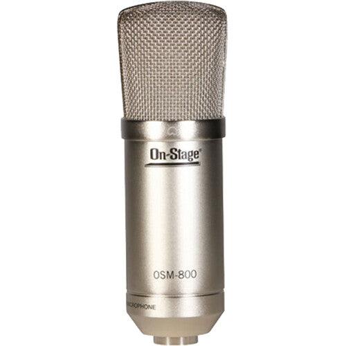 On-Stage AS800 condenser microphone — grille close-up