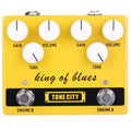 Tone City King of Blues V2 overdrive — yellow enclosure front view