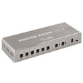 Fender Engine Room LVL8 power supply — silver brushed aluminum, top angle