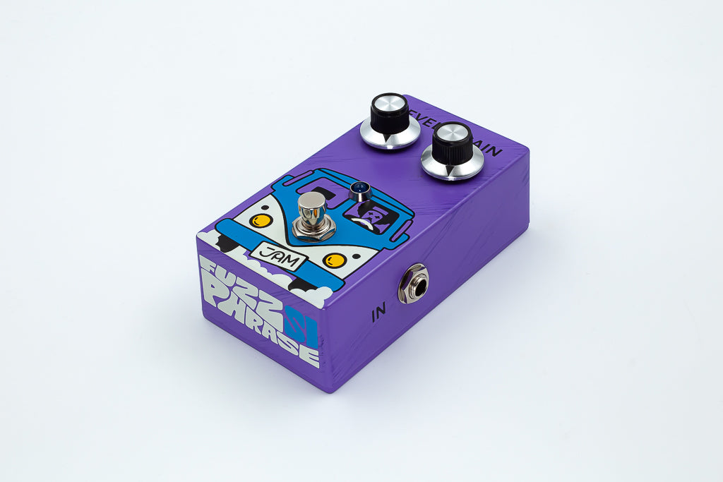 JAM Pedals Fuzz Phrase Si purple silicon fuzz pedal — van graphic detail