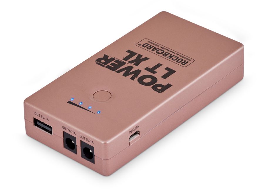New RockBoard Power LT XL Rechargeable Guitar Pedal Power Supply Rose Gold