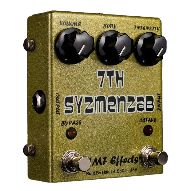 BMF Effects 7th Syzmenzab fuzz octave pedal in gold sparkle finish