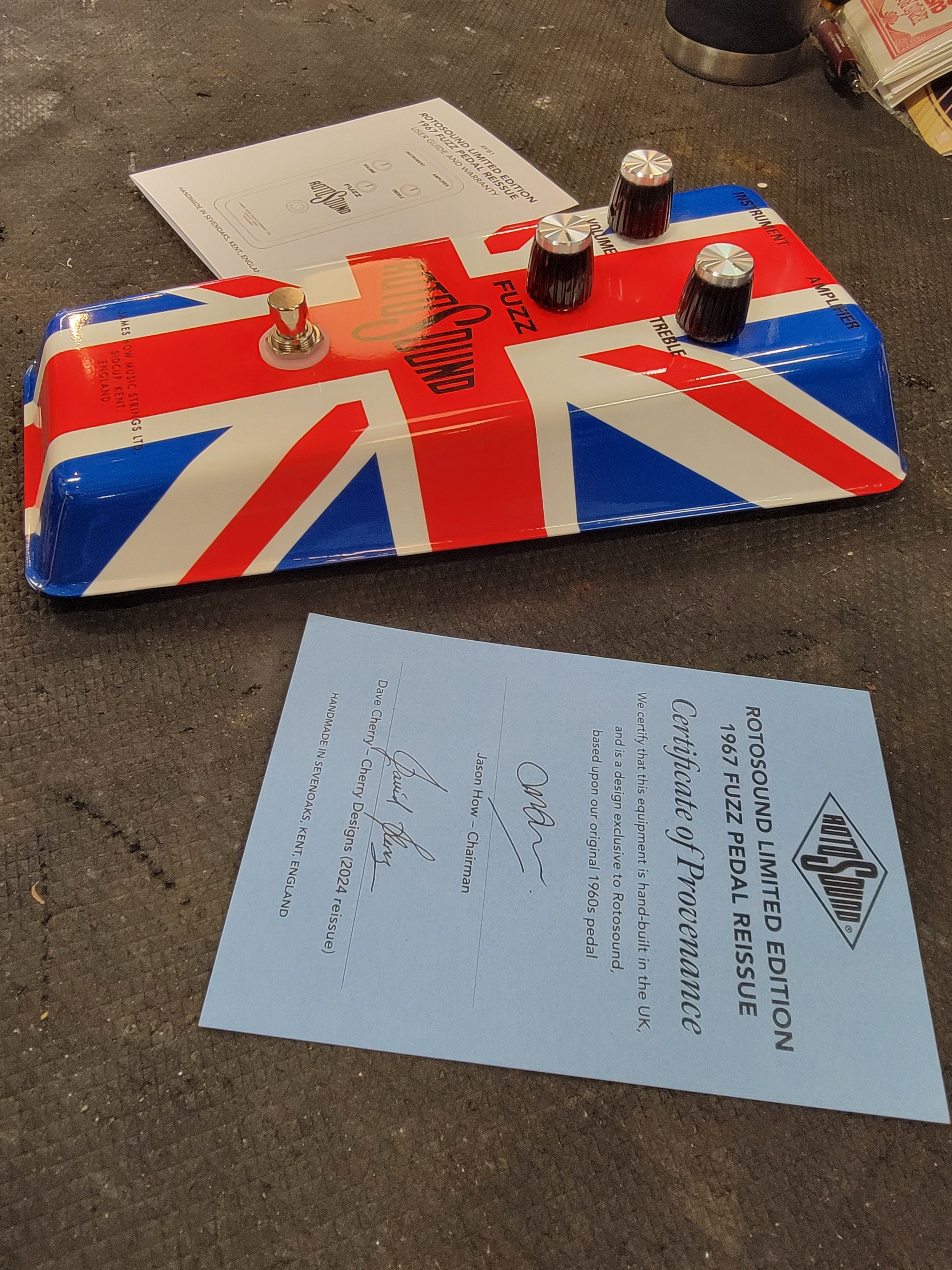 Very Limited (100 pedals!) Rotosound Union Jack Edition 1967 Fuzz Pedal 2025