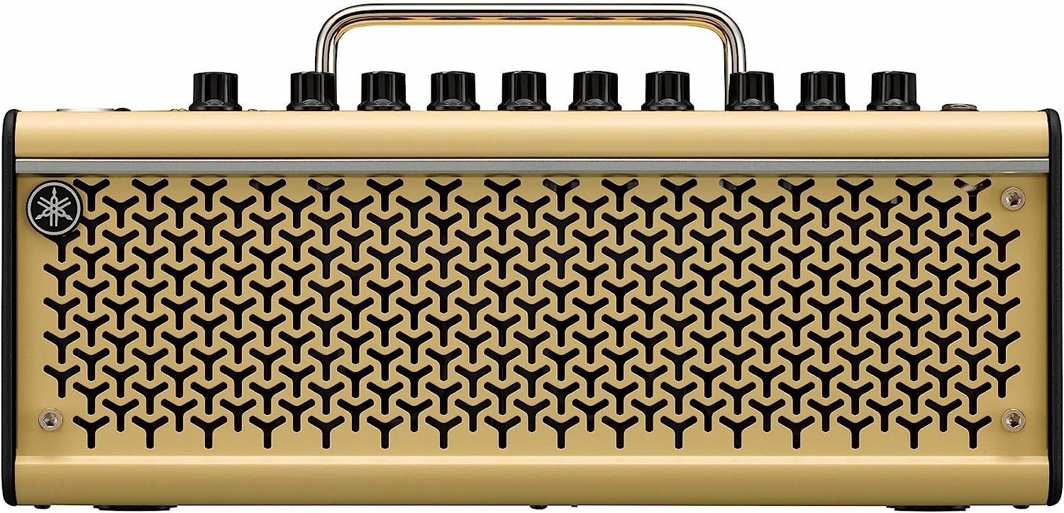 Yamaha THR10-II WL wireless desktop guitar amp — front view, cream finish