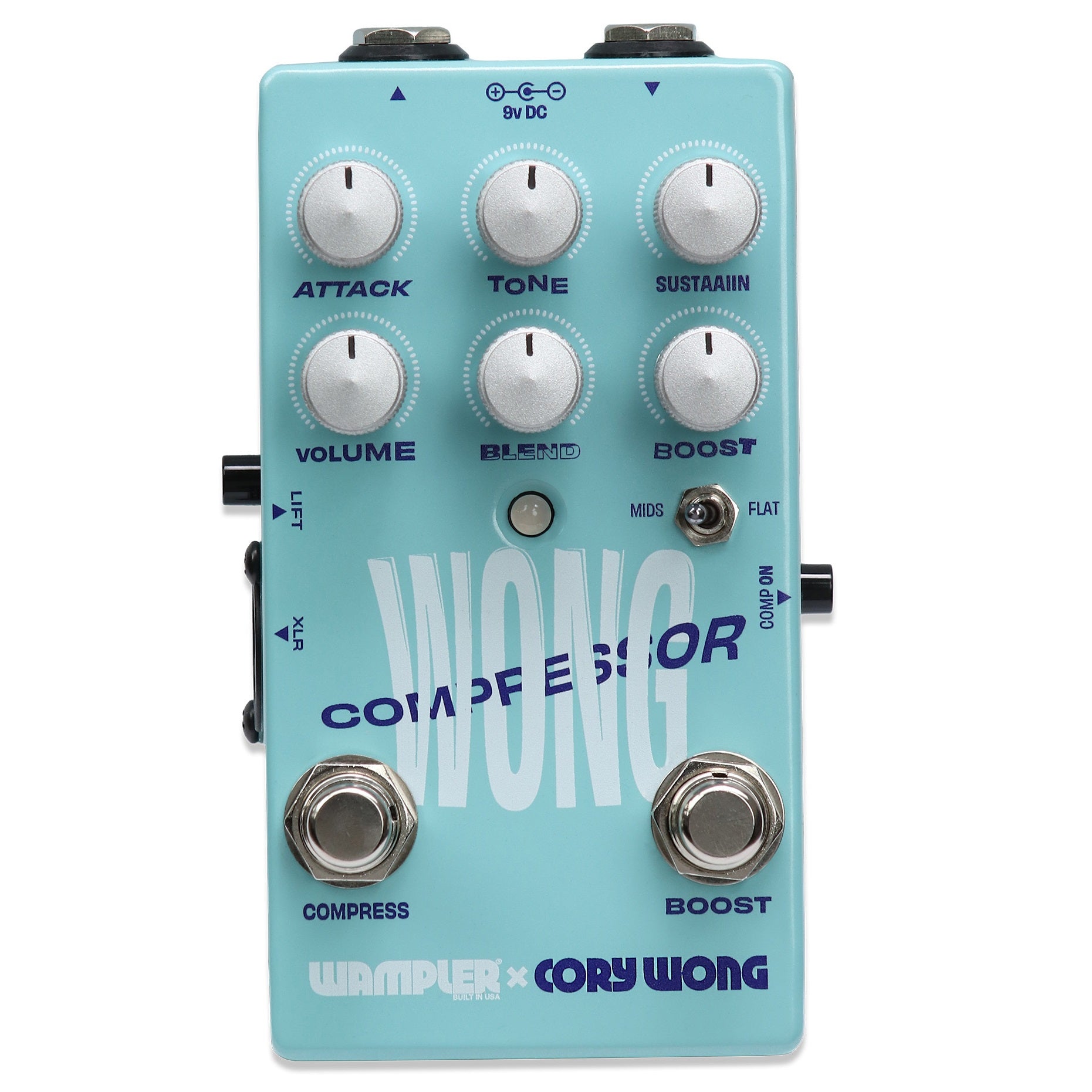 Wampler Cory Wong Compressor Boost pedal — angled view showing controls