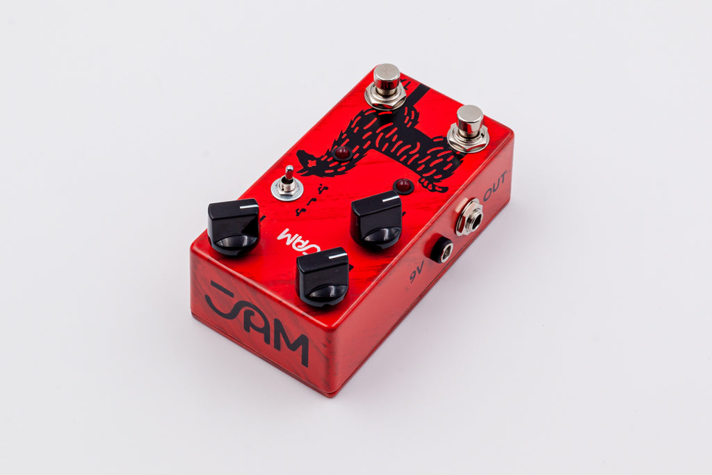 JAM Pedals Delay Llama mk.3 delay pedal — angled view