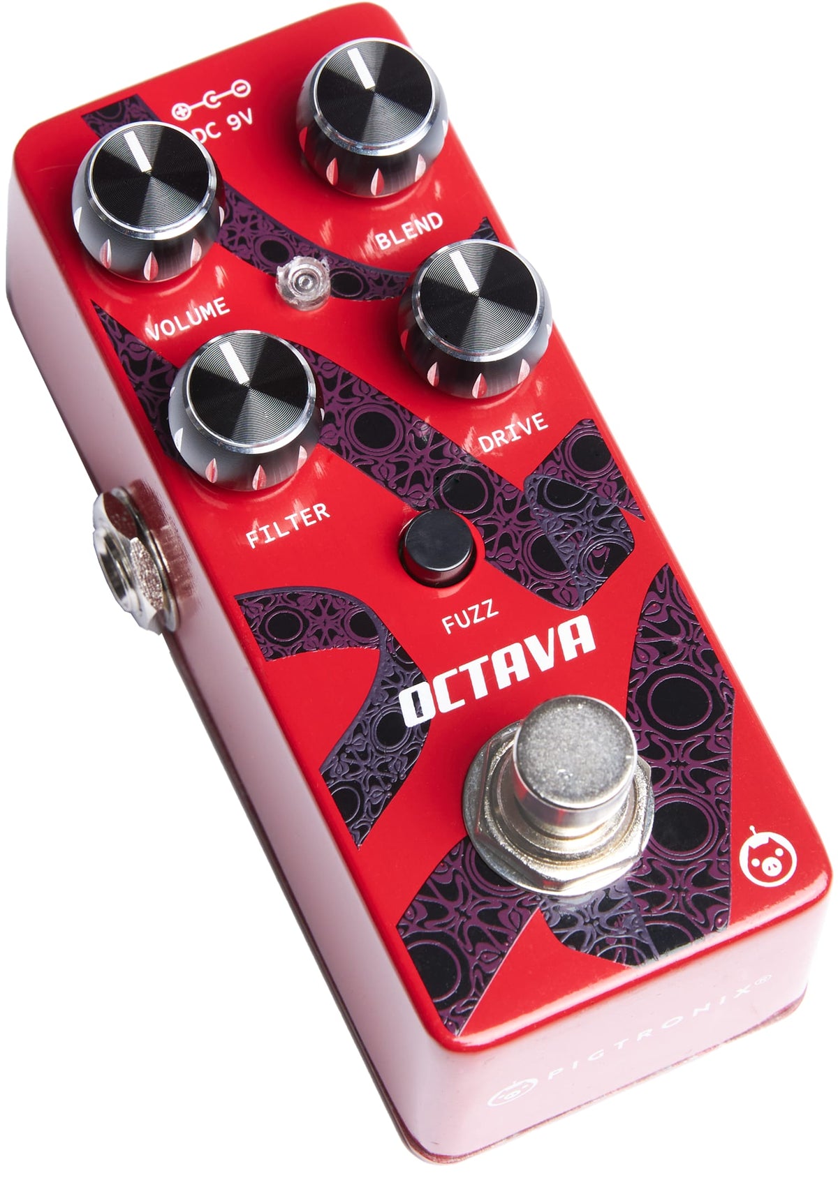 Pigtronix Octava Micro octave fuzz pedal — control knob detail