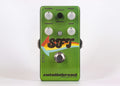 Catalinbread SFT overdrive pedal — green sparkle enclosure top view