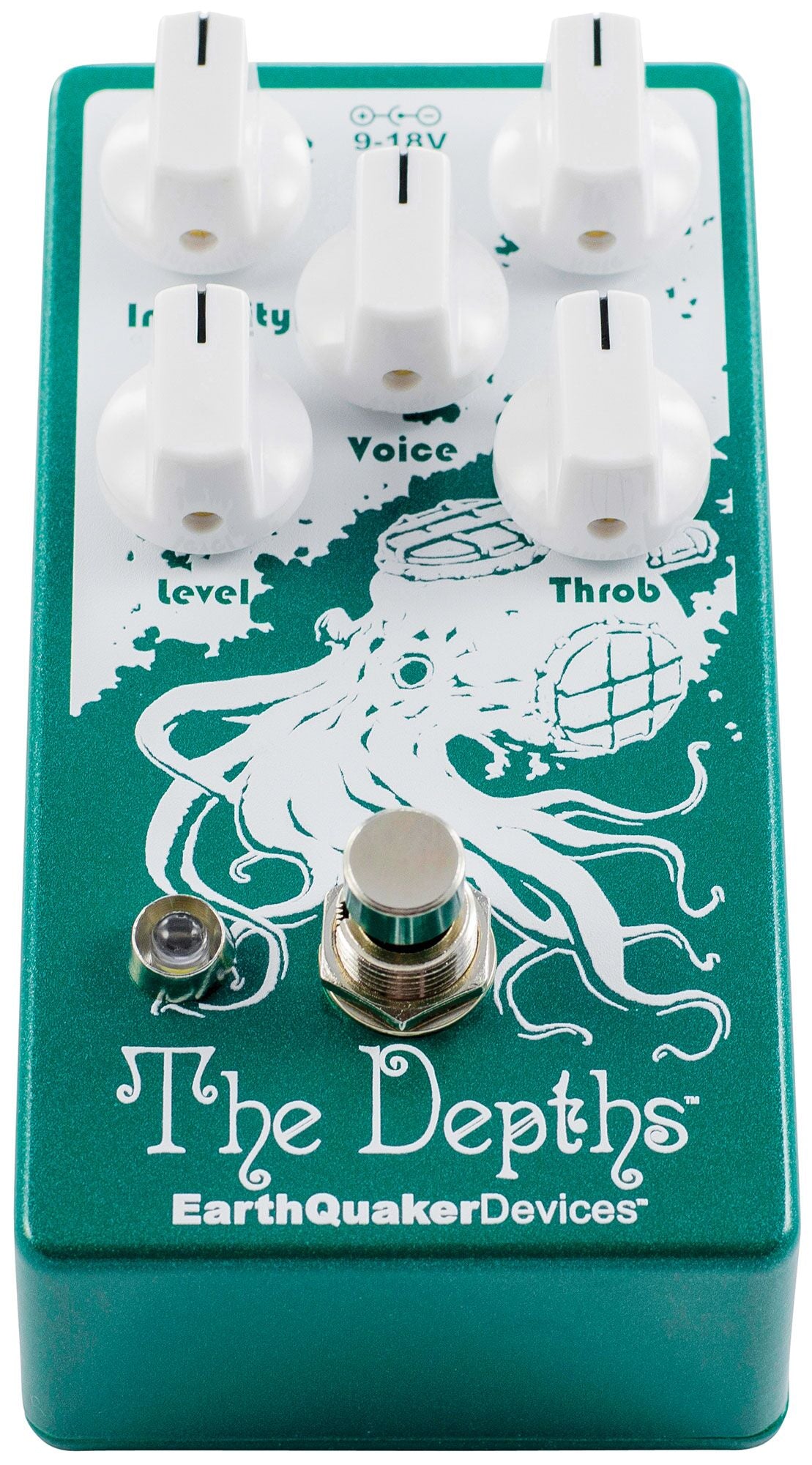 EarthQuaker The Depths optical vibe pedal — side view