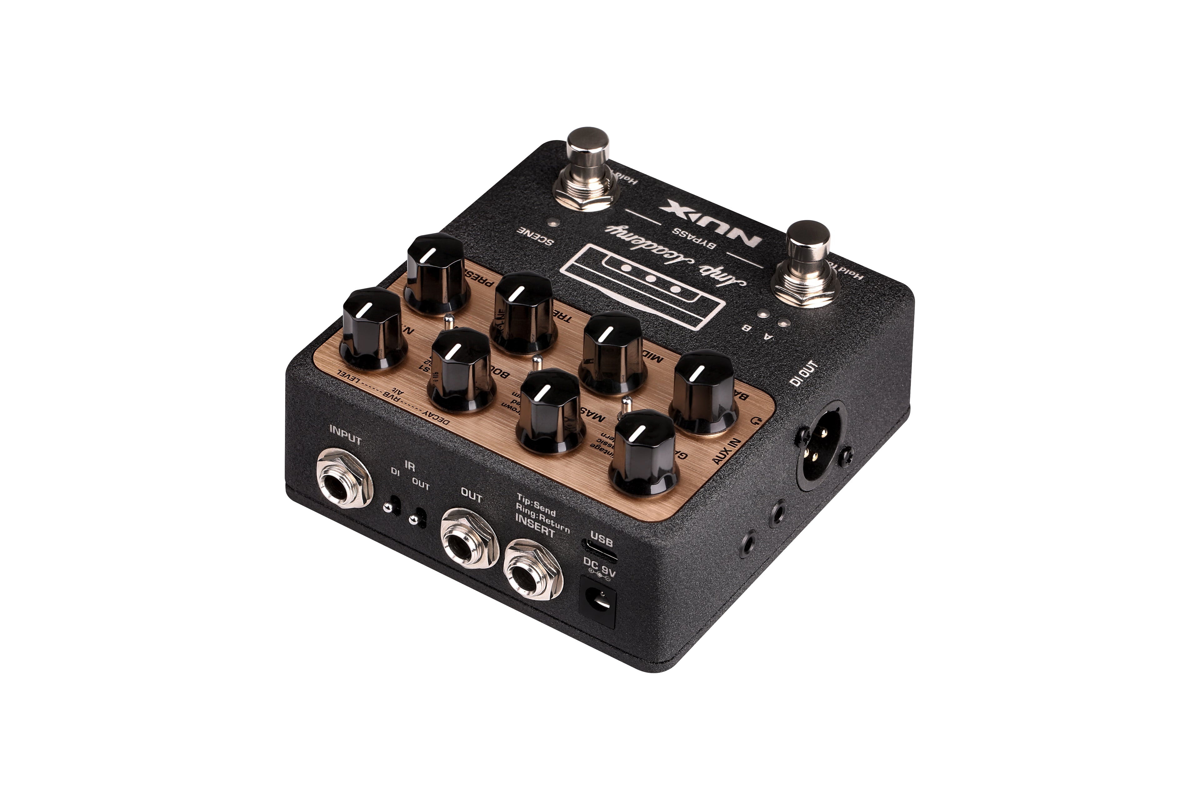 NUX NGS-6 Amp Academy amp modeler pedal — angled view