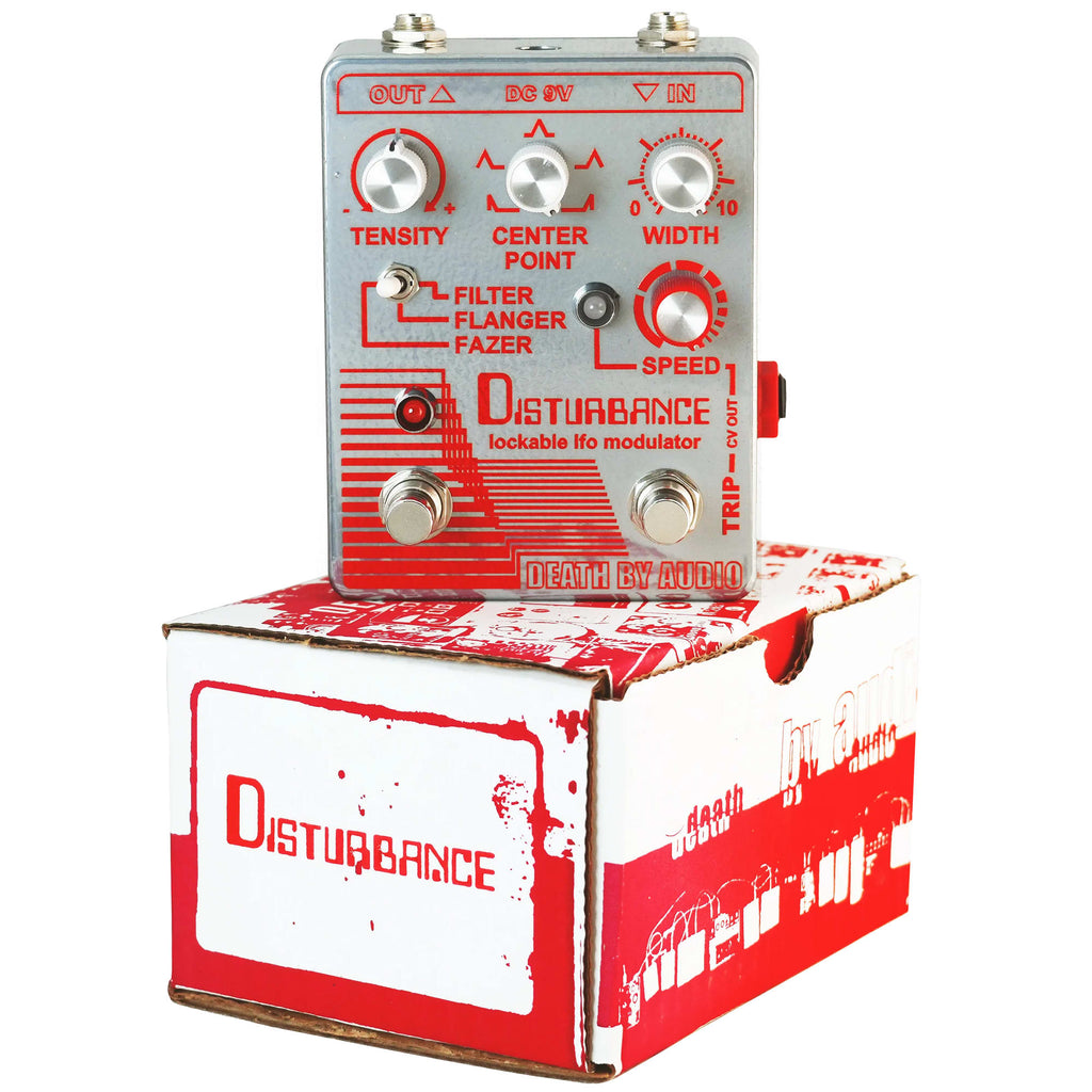 Death By Audio Disturbance filter flanger phaser pedal — control knobs detail