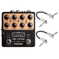NUX NGS-6 Amp Academy amp modeler pedal with two patch cables