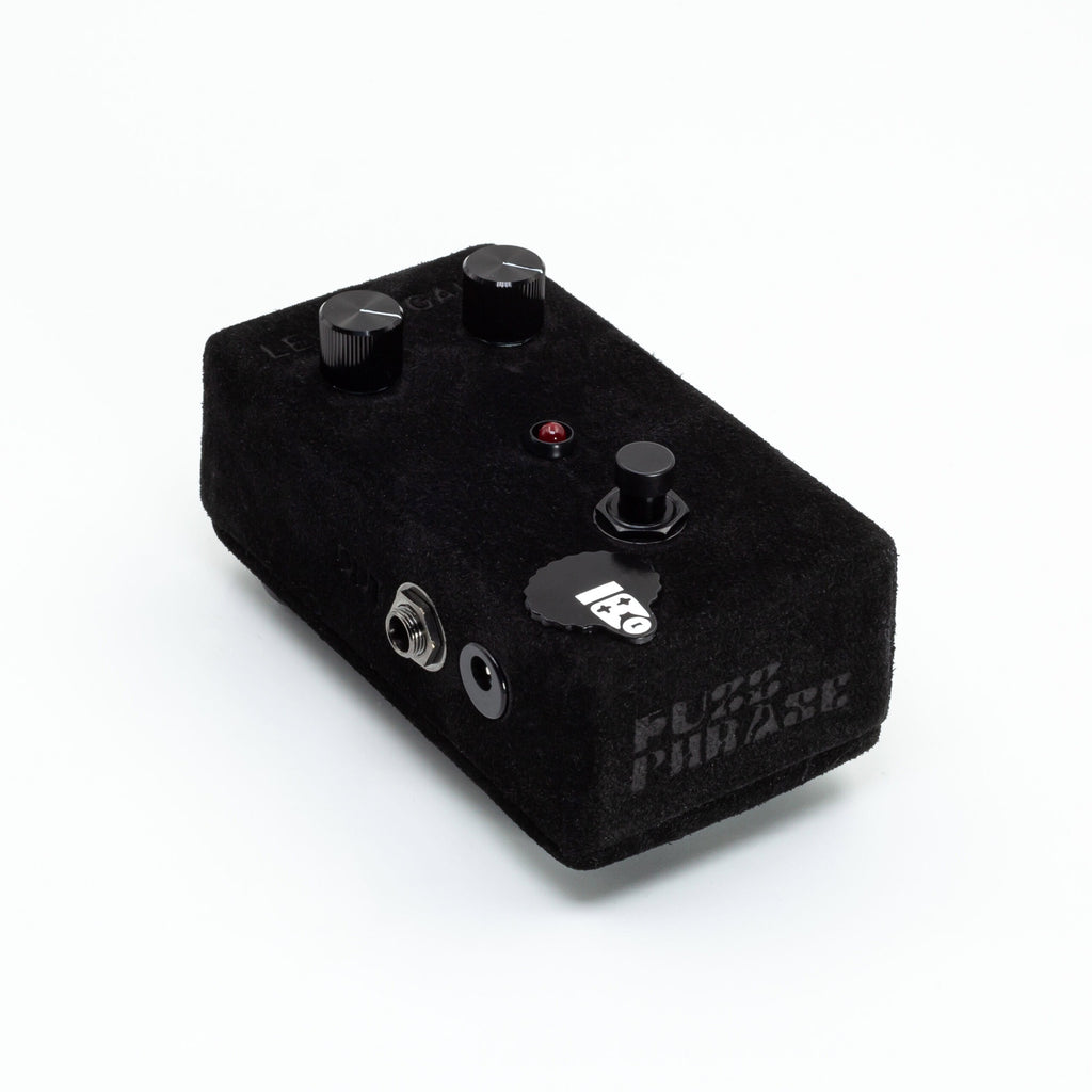 JAM Pedals Black Fuzz Phrase LTD fuzz pedal — angled view
