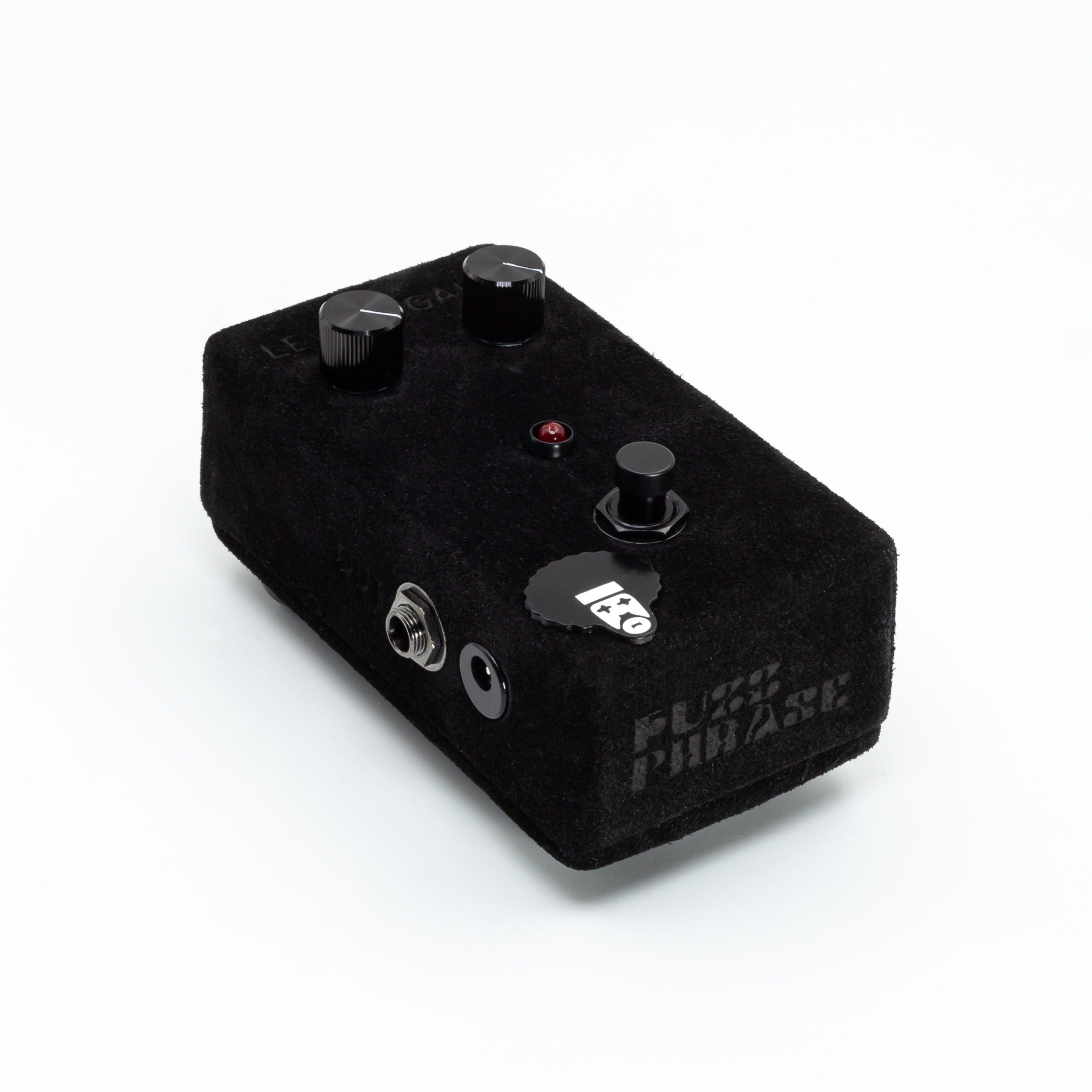 JAM Pedals Black Fuzz Phrase LTD fuzz pedal — angled view