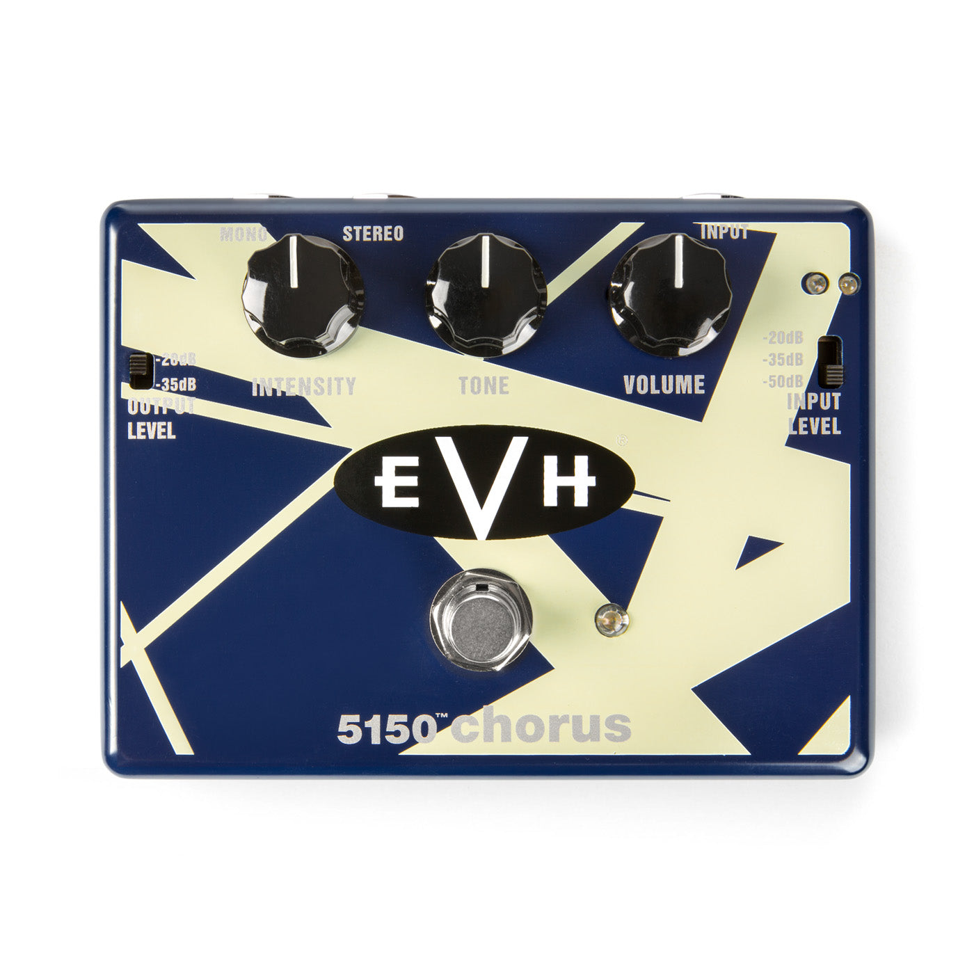 MXR EVH30 5150 Chorus pedal — angled view of Volume, Tone and Intensity controls