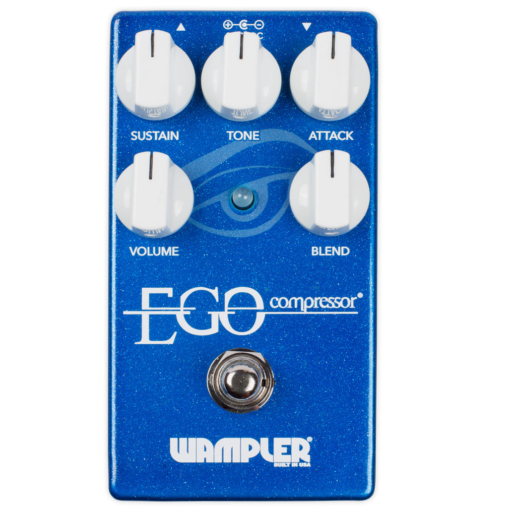 Wampler Ego Compressor pedal — control knobs close-up