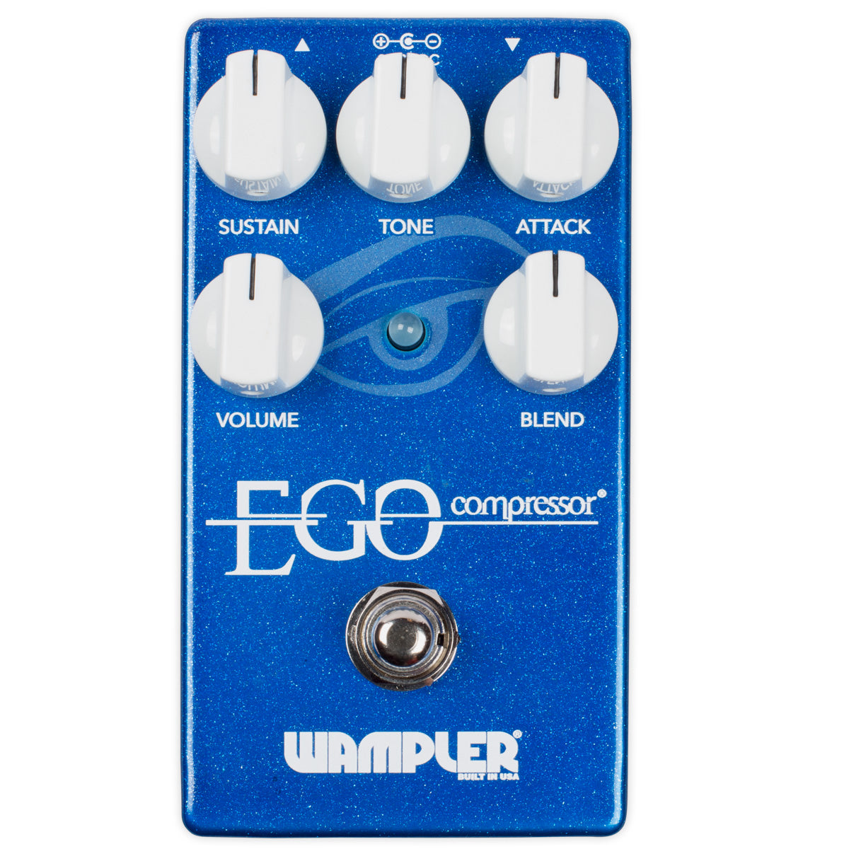 Wampler Ego Compressor pedal — control knobs close-up
