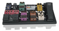 Gator GPB-BAK-1 pedalboard — large black aluminum board loaded with effects pedals (pedals not included)