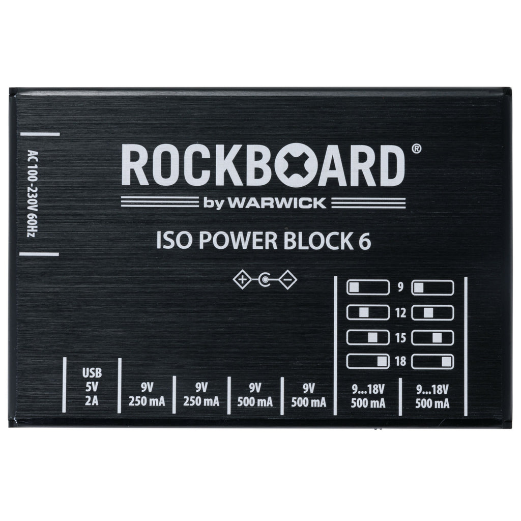 New RockBoard ISO Power Block V6 IEC Isolated Guitar Effects Pedal Power Supply