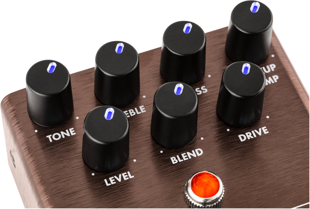 Used Fender Smolder Acoustic Overdrive pedal — rear panel