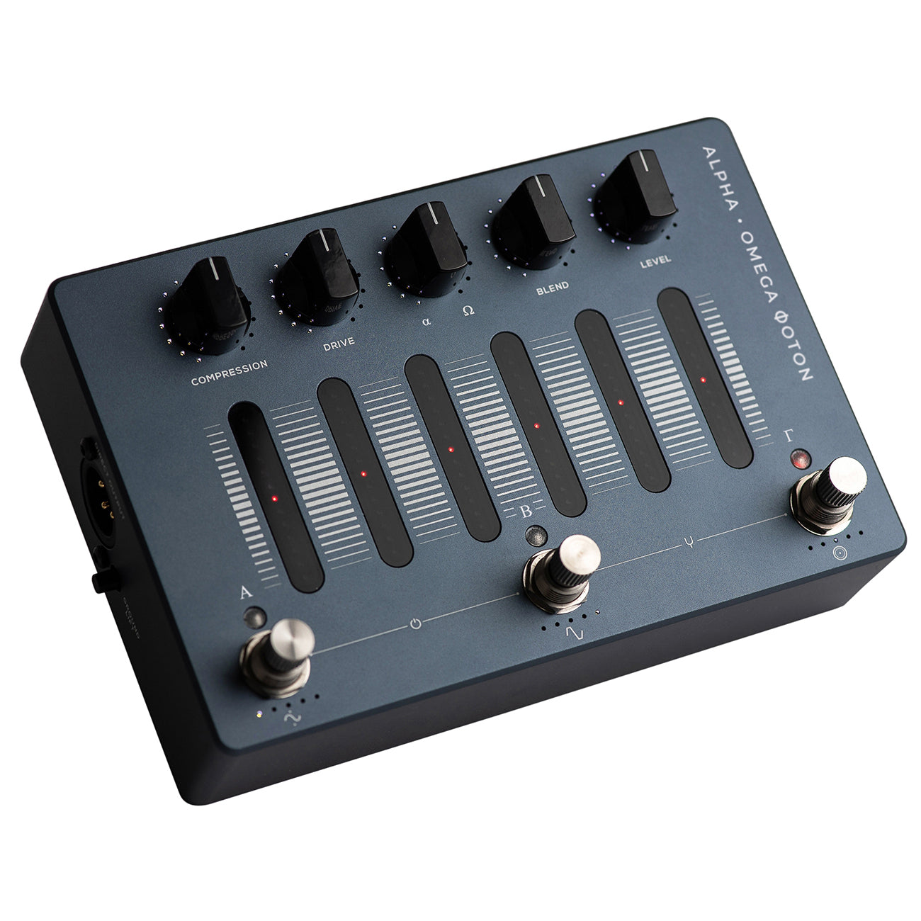 Darkglass Alpha Omega Photon bass pedal - close-up of EQ sliders