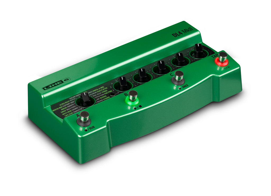 Line 6 DL4 MkII delay pedal — front footswitches and knobs