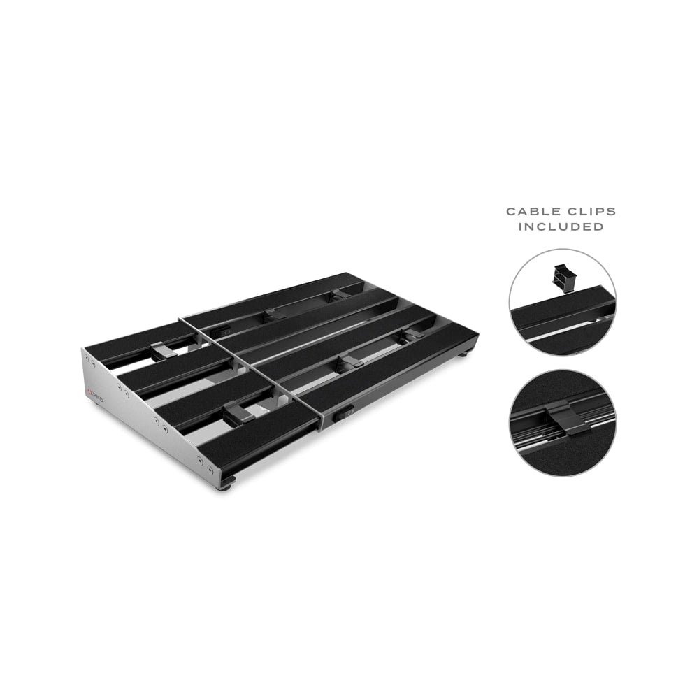 D'Addario Planet Waves XPND 2 two-row guitar pedalboard detail