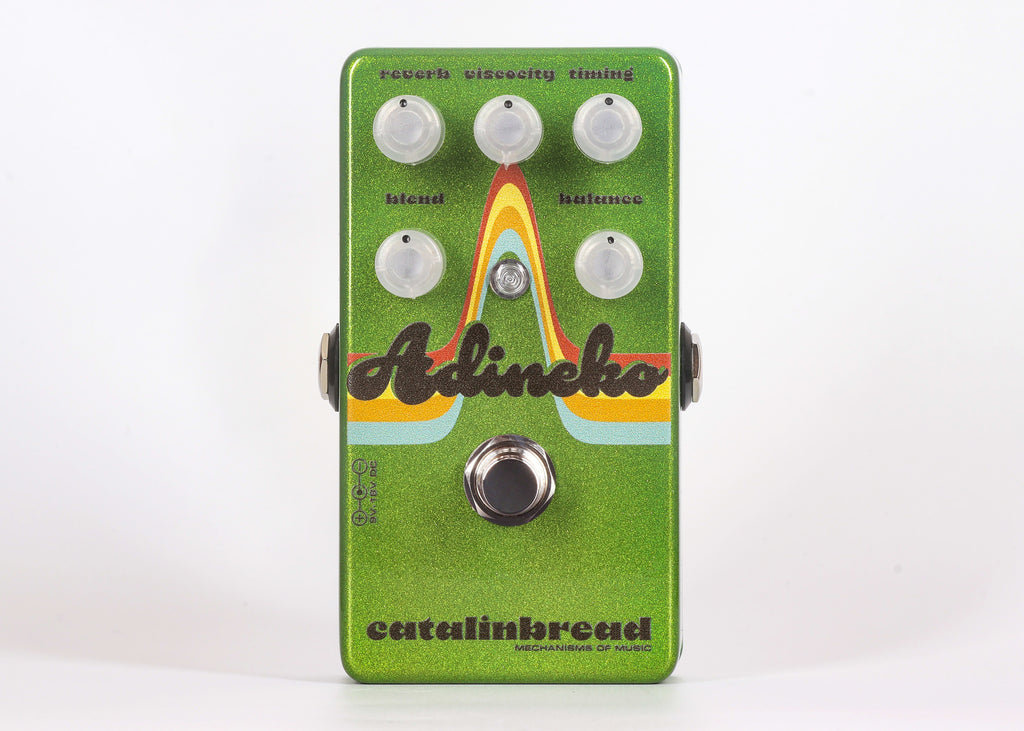 Catalinbread Adineko oil can delay pedal — top control knobs