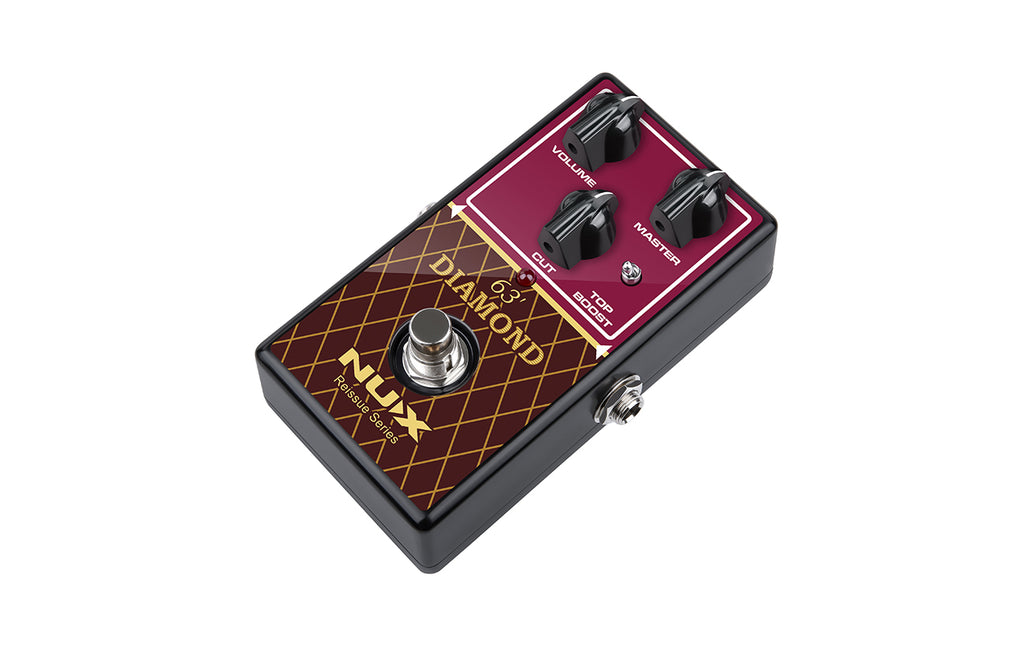 NUX 63' Diamond overdrive pedal — footswitch and diamond panel