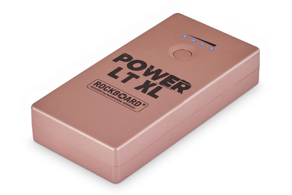New RockBoard Power LT XL Rechargeable Guitar Pedal Power Supply Rose Gold