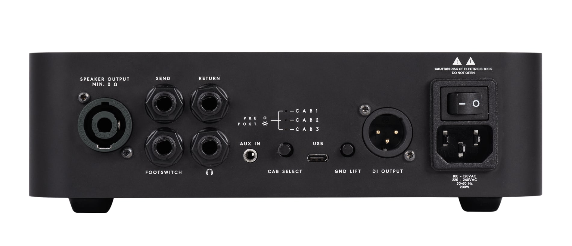 Darkglass Microtubes 500 V2 bass amp head - rear panel connections