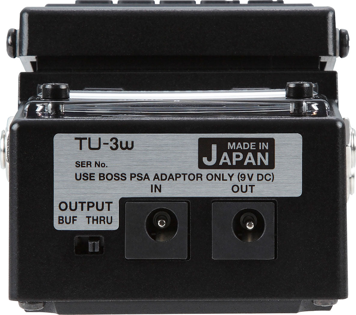 Boss TU-3W Waza Craft tuner — angled side view