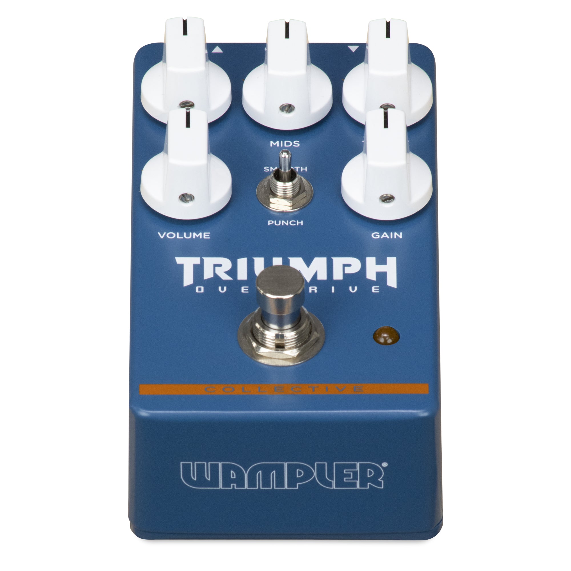 Wampler Triumph Overdrive Pedal - side angle view