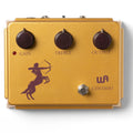Warm Audio Centavo overdrive pedal gold enclosure front view with centaur graphic