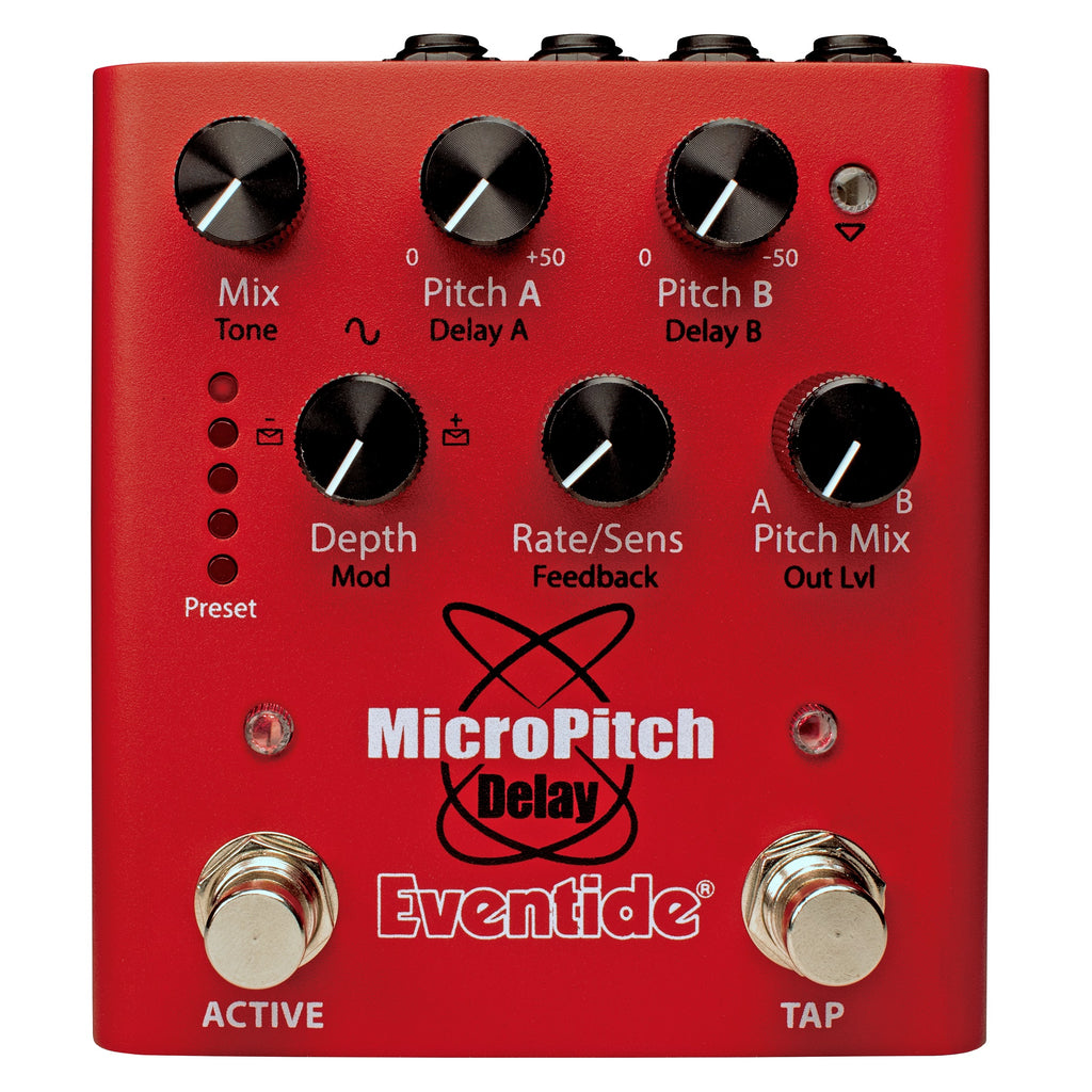 Eventide MicroPitch Delay pedal - front knobs and footswitches