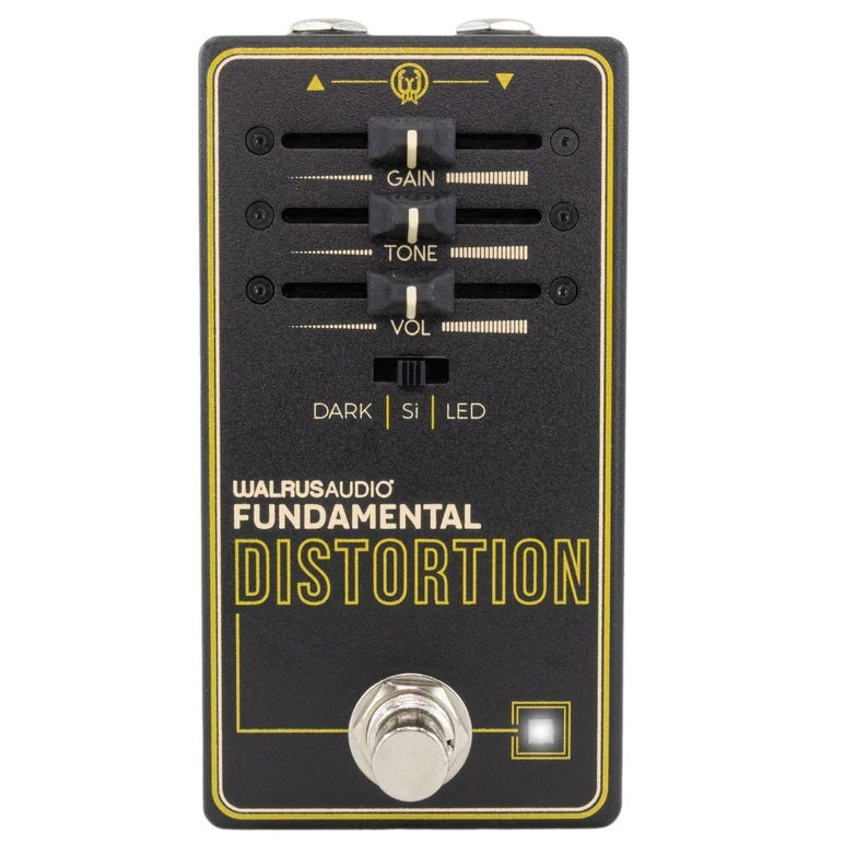 Walrus Audio Fundamental Distortion pedal — black, angled view