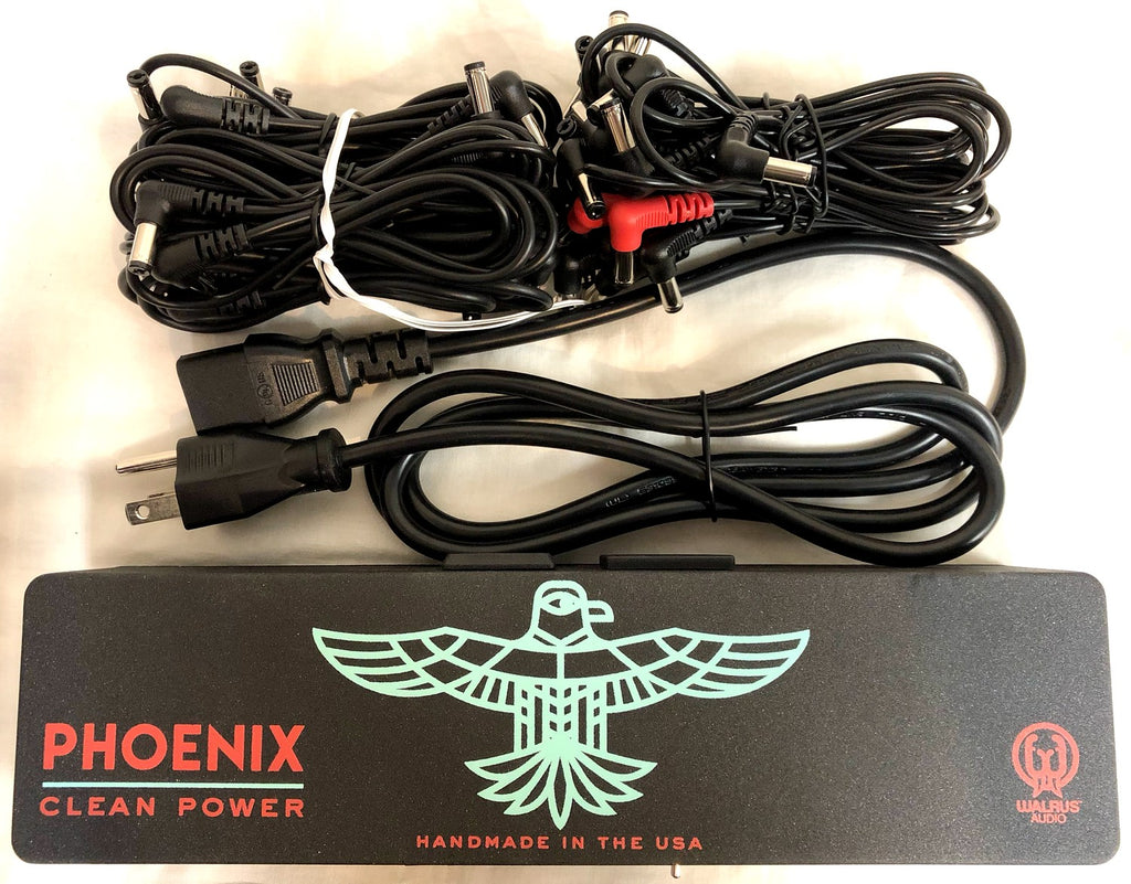 Used Walrus Audio Phoenix V2 power supply — black unit with included cables